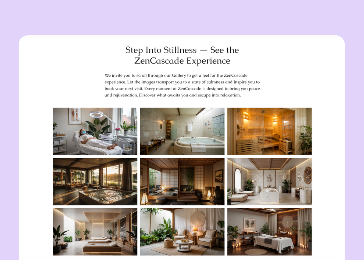 Gallery section titled 'Explore Our Stunning Home Remodeling Projects' with a gallery of 6 images of wooden-themed interior design in a masonry grid layout