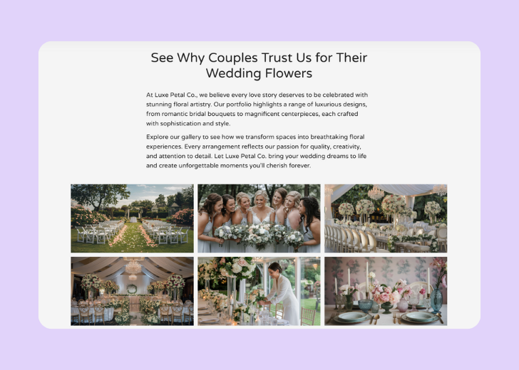 Gallery section titled 'Explore Our Stunning Home Remodeling Projects' with a gallery of 6 images of wooden-themed interior design in a masonry grid layout