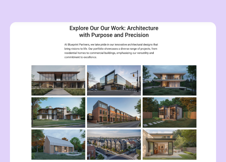 Gallery section titled 'Explore Our Stunning Home Remodeling Projects' with a gallery of 6 images of wooden-themed interior design in a masonry grid layout