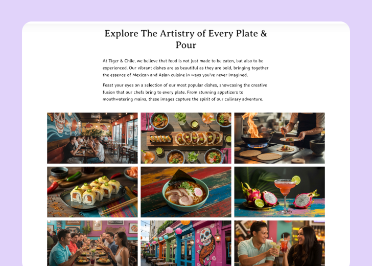 Gallery section titled 'Explore Our Stunning Home Remodeling Projects' with a gallery of 6 images of wooden-themed interior design in a masonry grid layout