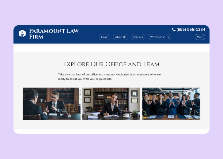 Gallery section titled 'Explore Our Stunning Home Remodeling Projects' with a gallery of 6 images of wooden-themed interior design in a masonry grid layout