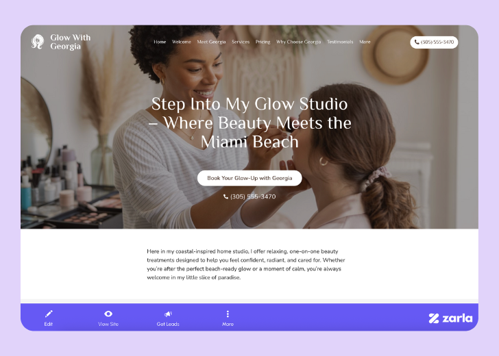 Screenshot of Zarla Editor's UI for selecting fonts and color palettes and uploading custom images
