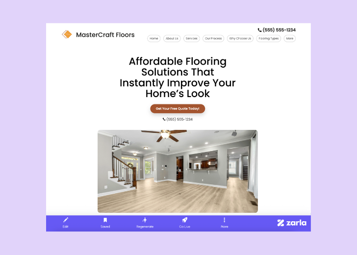 Screenshot of Zarla Editor's UI for selecting fonts and color palettes and uploading custom images