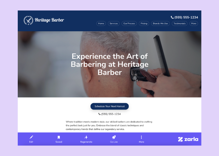 Screenshot of Zarla Editor's UI for selecting fonts and color palettes and uploading custom images
