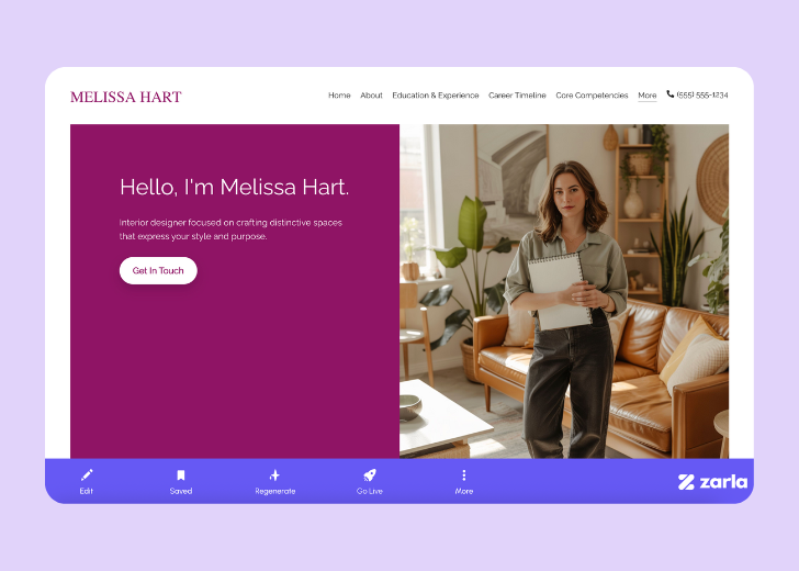 Screenshot of Zarla Editor's UI for selecting fonts and color palettes and uploading custom images