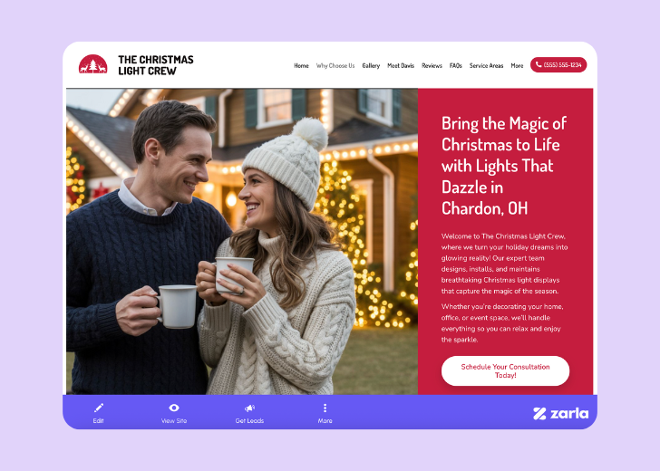 Screenshot of Zarla Editor's UI for selecting fonts and color palettes and uploading custom images