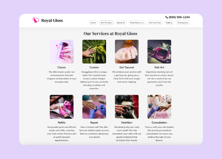 Spotless Touch landing page of a specific service titled 'Post Construction Cleaning' with a contact form on the side