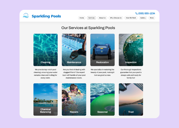 Spotless Touch landing page of a specific service titled 'Post Construction Cleaning' with a contact form on the side