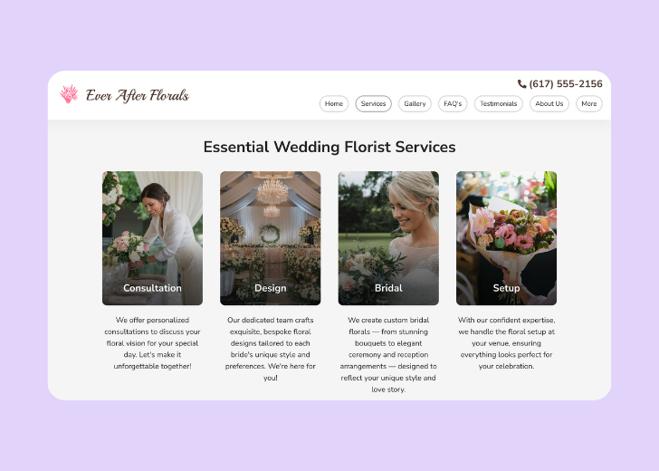 Spotless Touch landing page of a specific service titled 'Post Construction Cleaning' with a contact form on the side