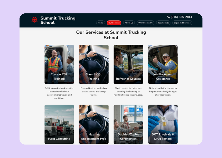 Spotless Touch landing page of a specific service titled 'Post Construction Cleaning' with a contact form on the side