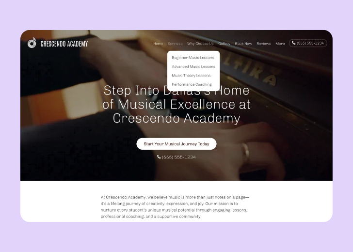Spotless Touch landing page of a specific service titled 'Post Construction Cleaning' with a contact form on the side