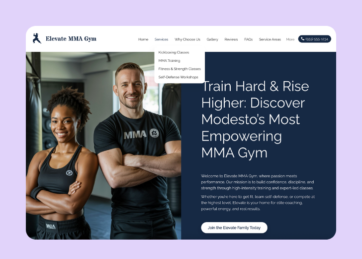 Spotless Touch landing page of a specific service titled 'Post Construction Cleaning' with a contact form on the side