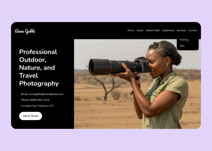 Spotless Touch landing page of a specific service titled 'Post Construction Cleaning' with a contact form on the side