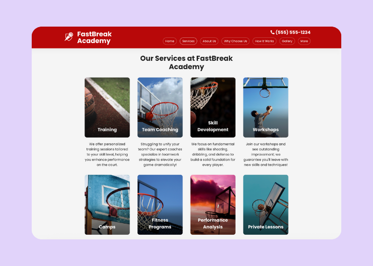 Spotless Touch landing page of a specific service titled 'Post Construction Cleaning' with a contact form on the side