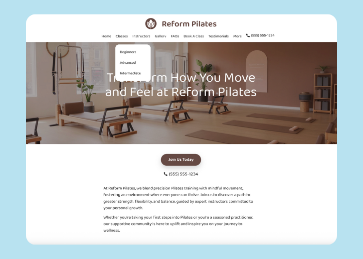 Spotless Touch landing page of a specific service titled 'Post Construction Cleaning' with a contact form on the side