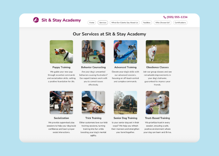 Spotless Touch landing page of a specific service titled 'Post Construction Cleaning' with a contact form on the side
