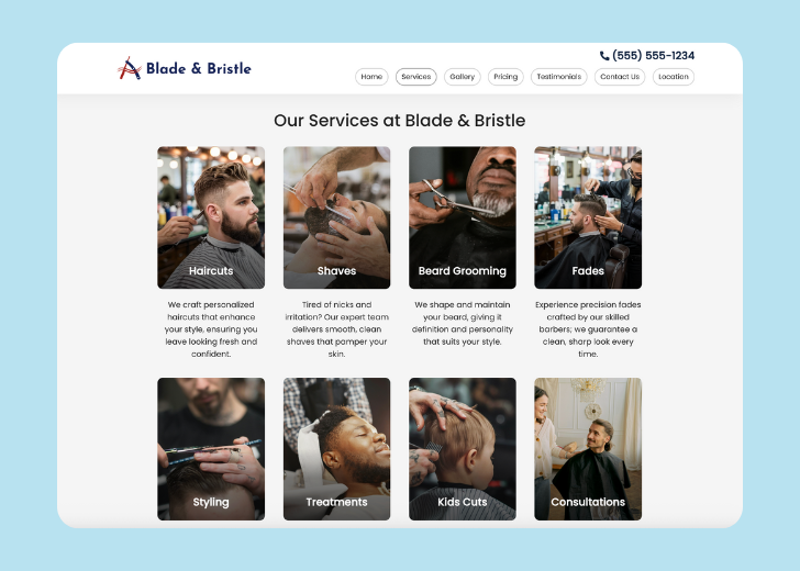 Spotless Touch landing page of a specific service titled 'Post Construction Cleaning' with a contact form on the side