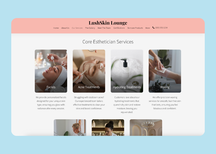 Spotless Touch landing page of a specific service titled 'Post Construction Cleaning' with a contact form on the side