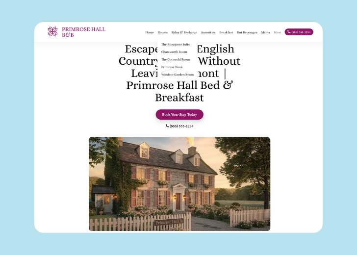 Spotless Touch landing page of a specific service titled 'Post Construction Cleaning' with a contact form on the side