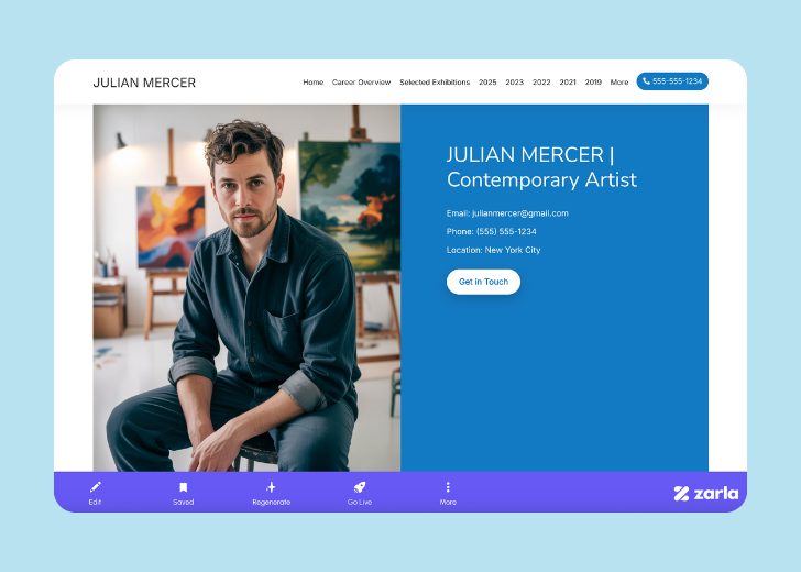 Screenshot of Zarla Editor's UI for selecting fonts and color palettes and uploading custom images
