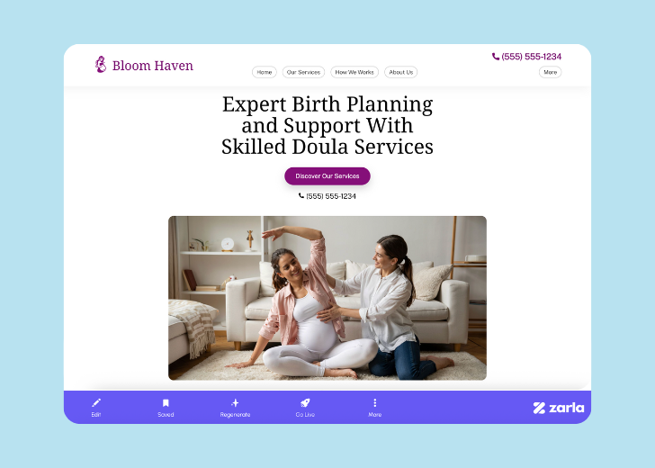 Screenshot of Zarla Editor's UI for selecting fonts and color palettes and uploading custom images