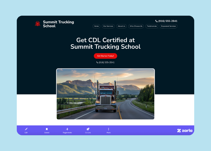 Screenshot of Zarla Editor's UI for selecting fonts and color palettes and uploading custom images