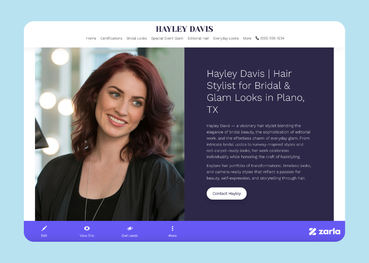 Screenshot of Zarla Editor's UI for selecting fonts and color palettes and uploading custom images
