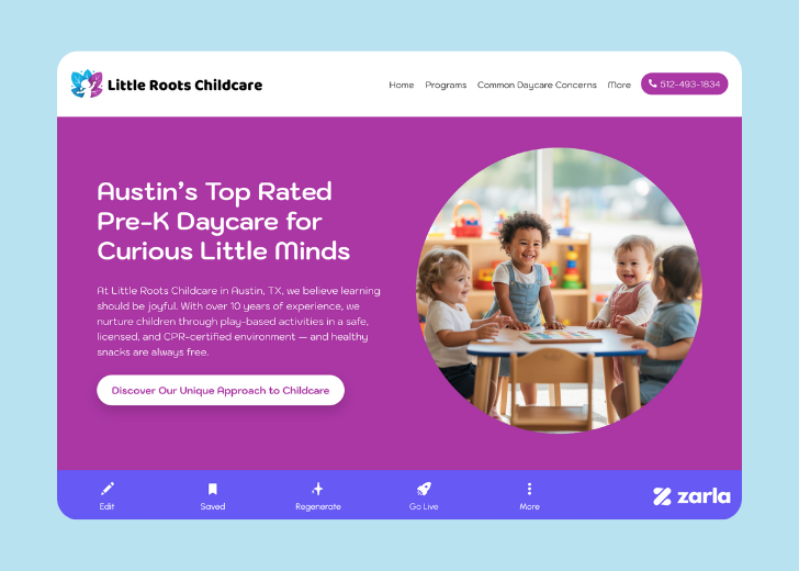 Screenshot of Zarla Editor's UI for selecting fonts and color palettes and uploading custom images