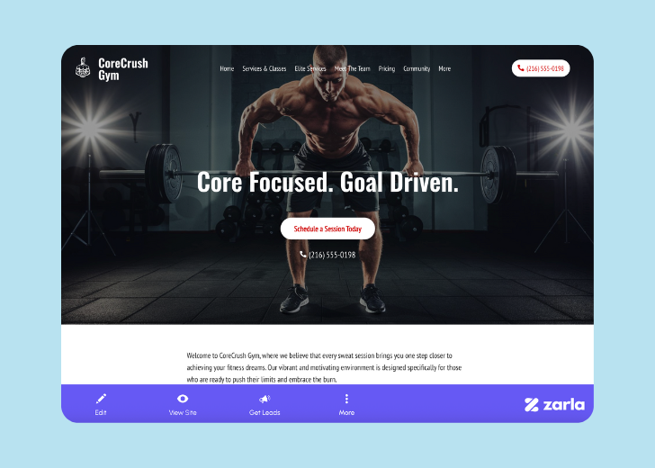 Screenshot of Zarla Editor's UI for selecting fonts and color palettes and uploading custom images