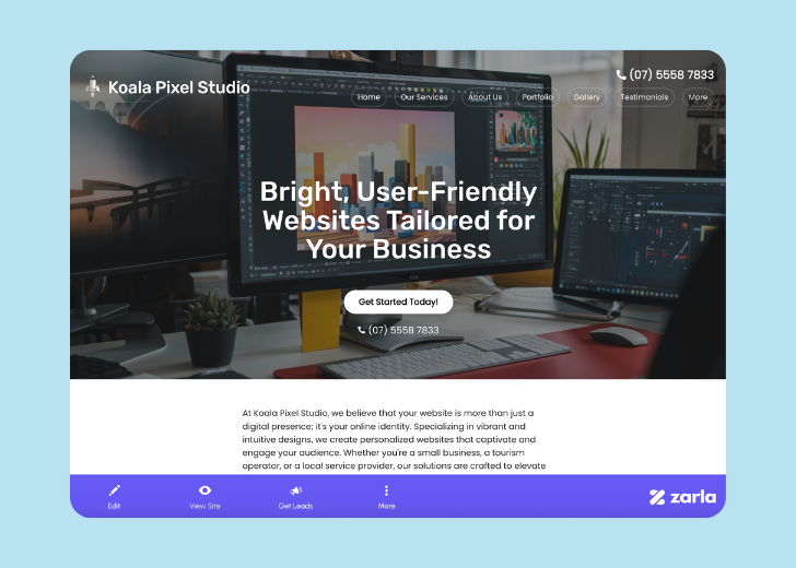Screenshot of Zarla Editor's UI for selecting fonts and color palettes and uploading custom images