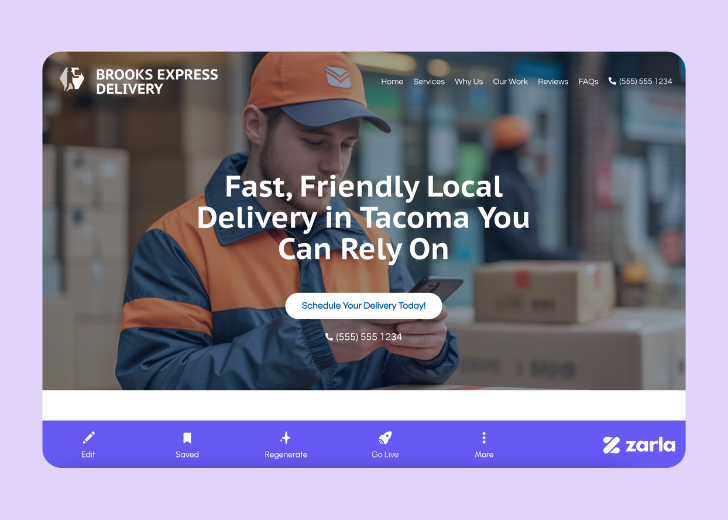 Screenshot of Zarla Editor's UI for selecting fonts and color palettes and uploading custom images