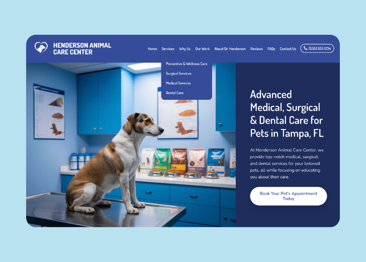 Spotless Touch landing page of a specific service titled 'Post Construction Cleaning' with a contact form on the side