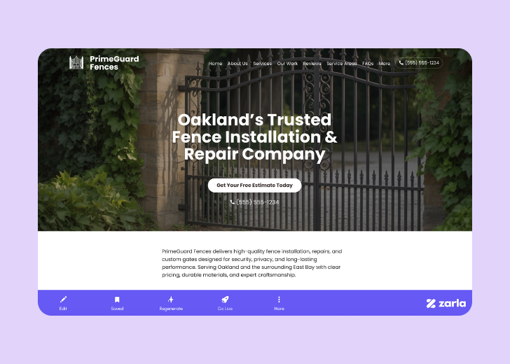 Screenshot of Zarla Editor's UI for selecting fonts and color palettes and uploading custom images