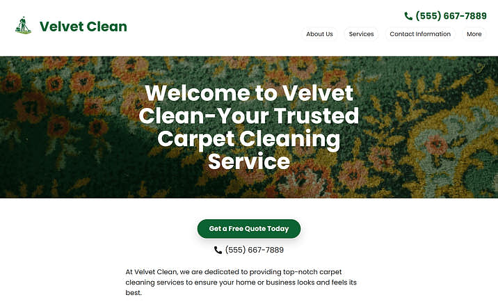 Carpet Cleaning Website Builder