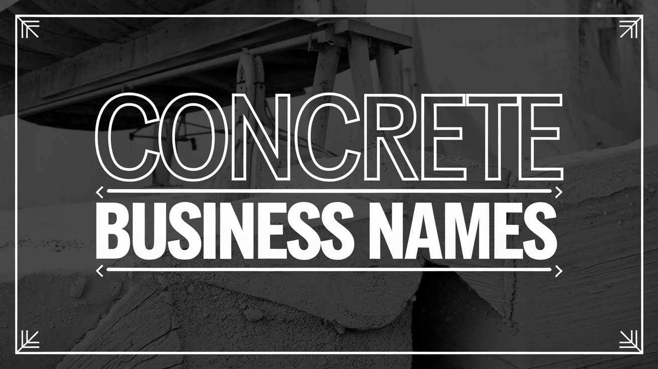 Concrete business name ideas created with Zarla