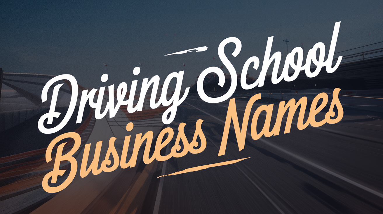 Driving school name ideas created with Zarla