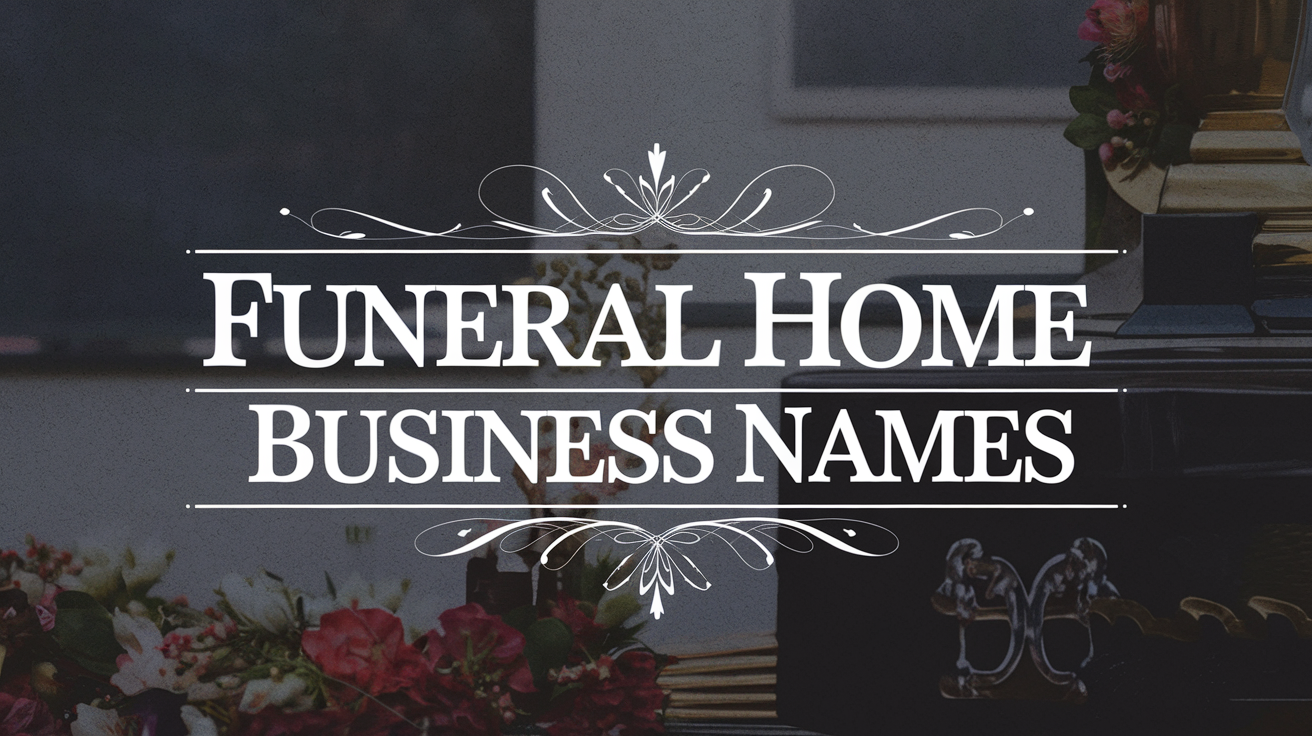 Funeral home business name ideas created with Zarla