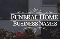 Funeral home business name ideas created with Zarla