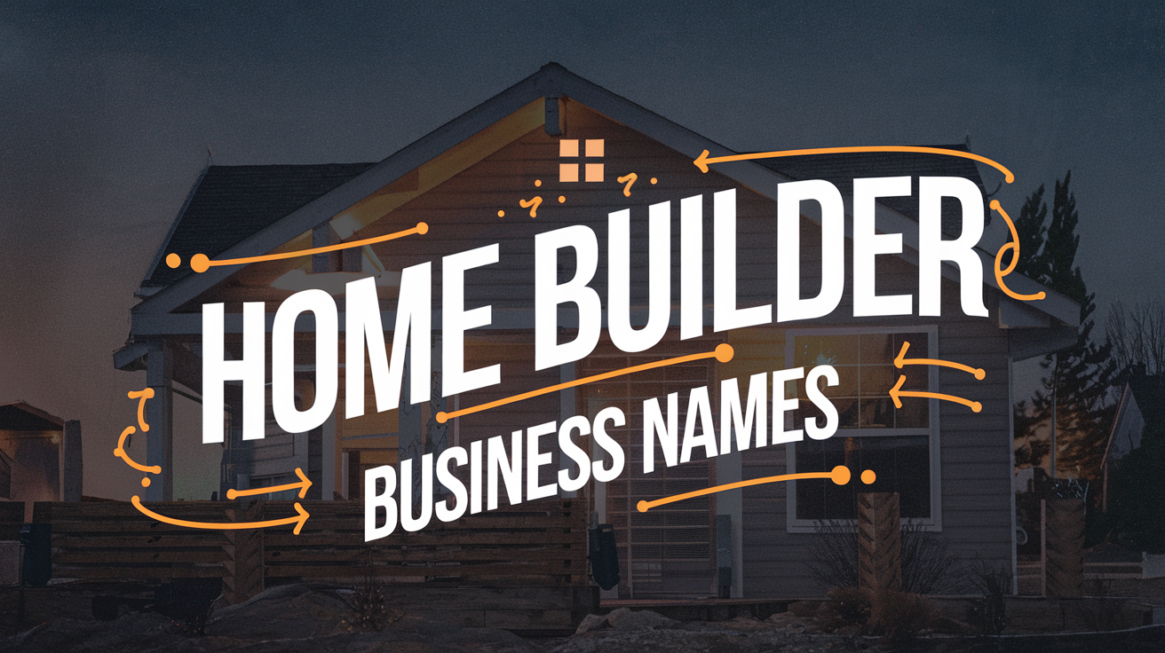 Home builder business name ideas created with Zarla