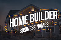 Home builder business name ideas created with Zarla