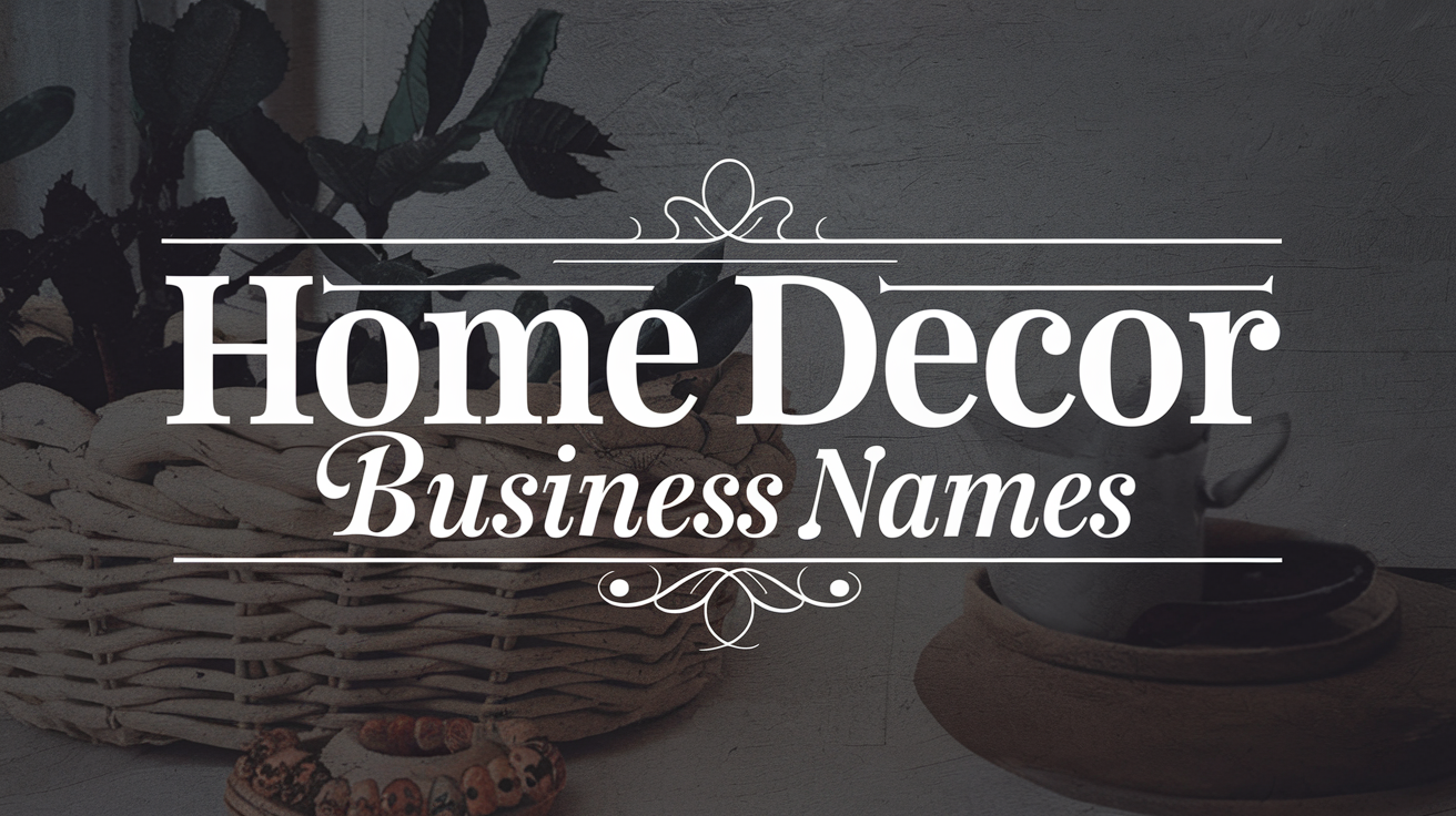 Home Decor business name ideas created with Zarla