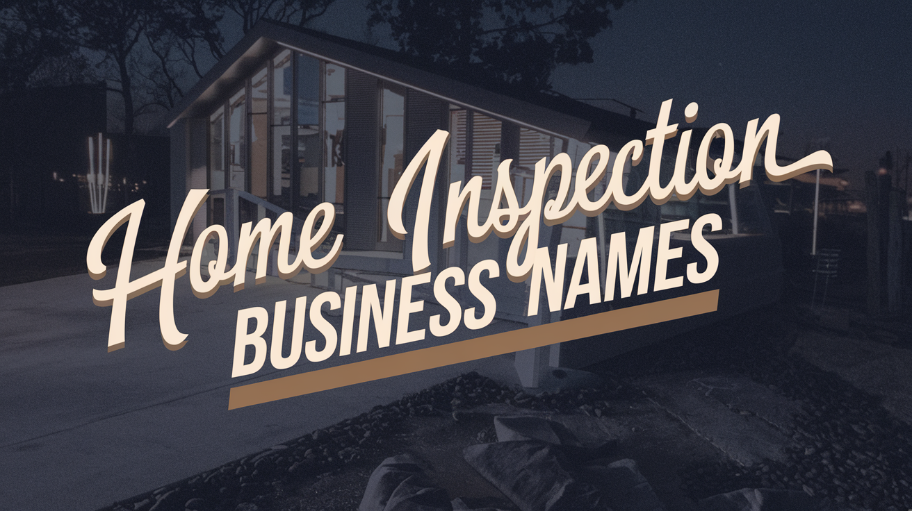 Home inspection business name ideas created with Zarla