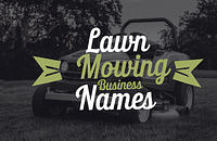 Lawn mowing business name ideas created with Zarla