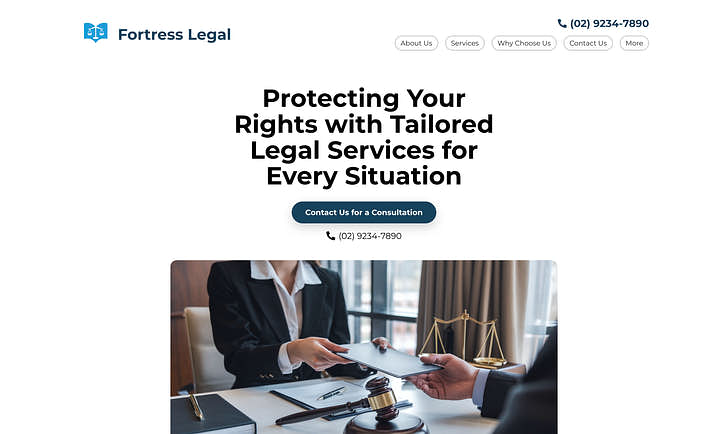 Lawyer website builder from Zarla