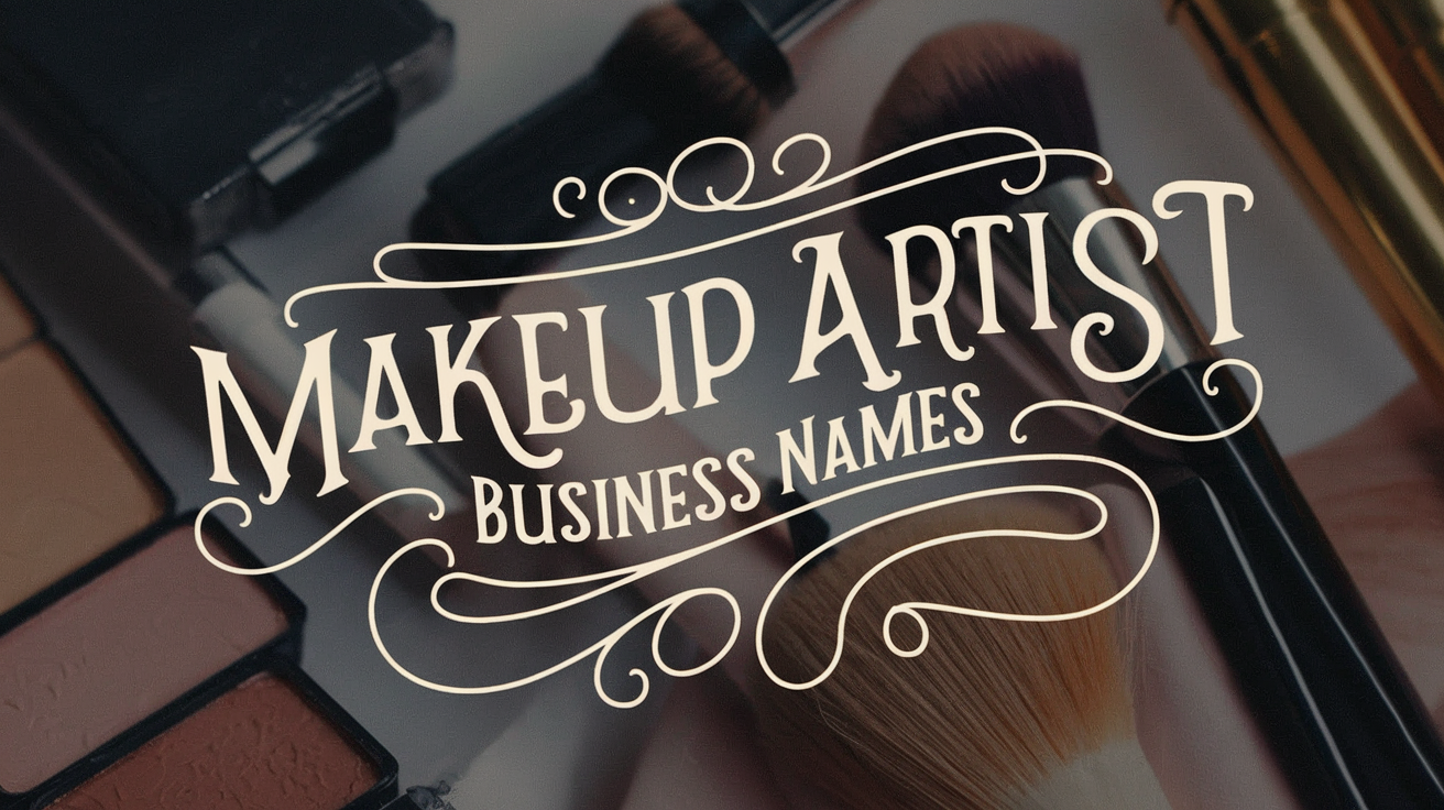 Makeup Artist business name ideas created with Zarla