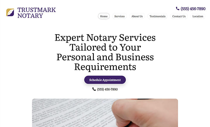 Notary website builder.