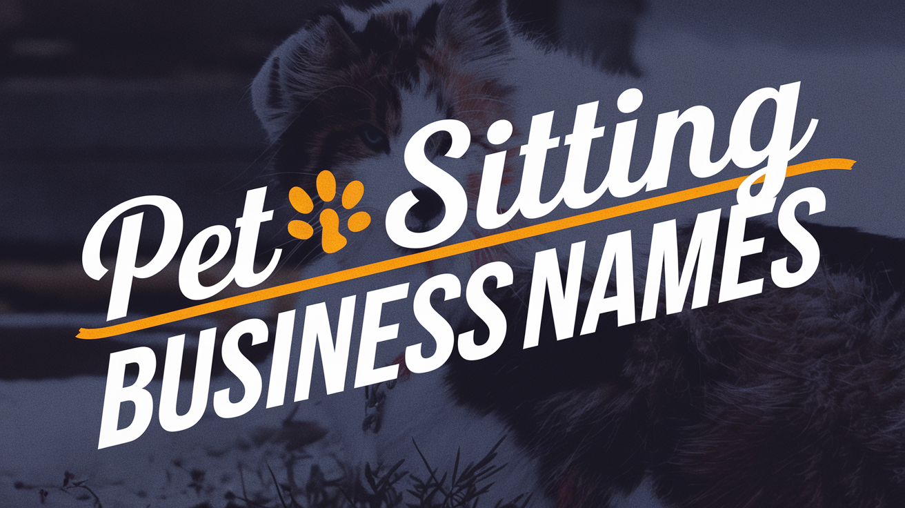 Pet sitting business name ideas created with Zarla