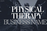 Physical therapy business name ideas created with Zarla