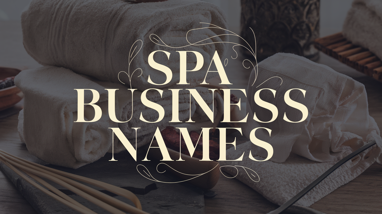 Spa business name ideas created with Zarla