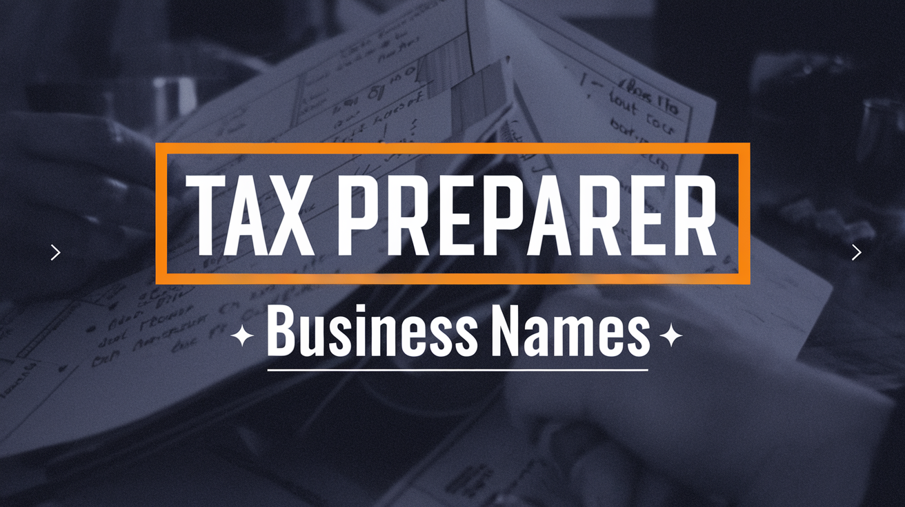 Tax preparer business name ideas created with Zarla